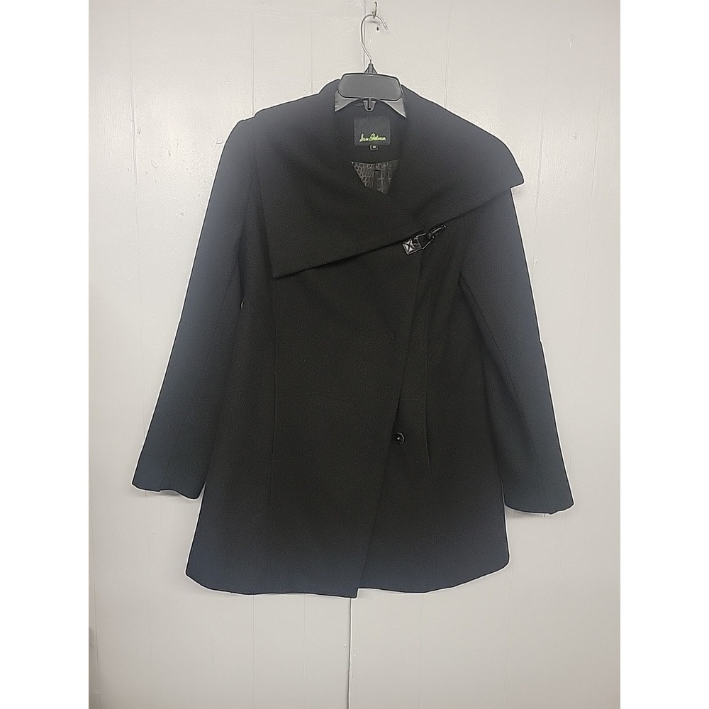 Sam‎ Edelman Small  A-Lined Wool Blend Coat Women Black